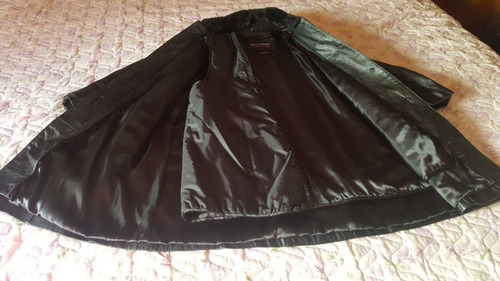 Campera -tapado De Cuero Desmontable Abrigado