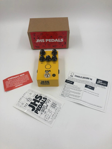 Pedal Jhs Charlie Brown V4 Overdrive, Distorção (novo/nf) Cor Amarelo