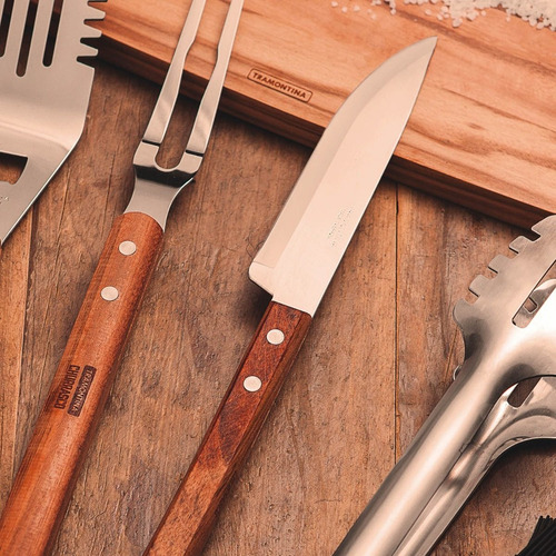Faca Trinchante Para Churrasco 8 Pol Tramontina Aço Inox
