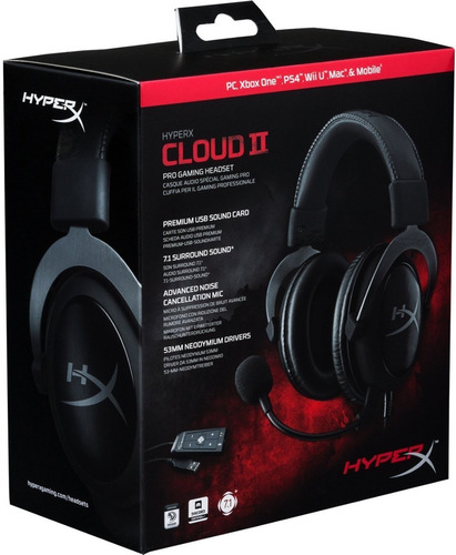 Auricular Hyperx Cloud Ii Gun Metal Ps4 Xbox One Pc Nnet