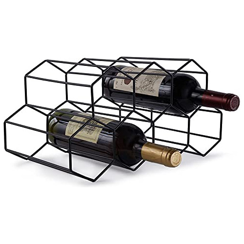 Countertop Wine Rack - 7 Bottle Holder For Wine Storage...
