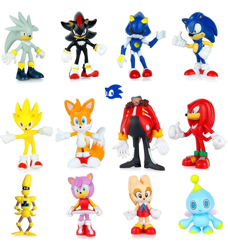 Sonic Tails Knuckles Eggman Amy Rose Figuras Juego