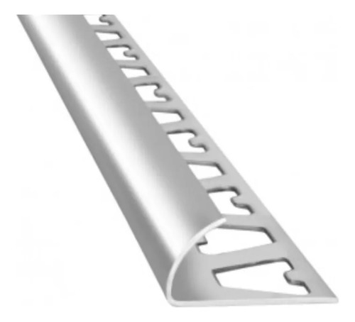 Guardacanto Arco De Aluminio 10mm Color Cromo Mate