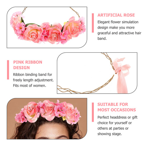 Diademas Artificiales Con Flores Artificiales, Diadema Con F
