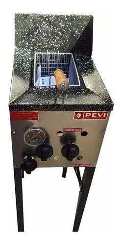 Imagen 1 de 1 de Freidora Pevi Industrial A Gas De 8 Litros Con Valvula