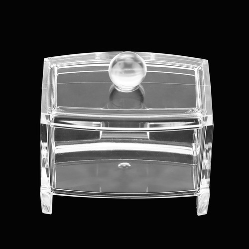 Dispensador De Bastoncillos De Algodón Acrílico Transparente