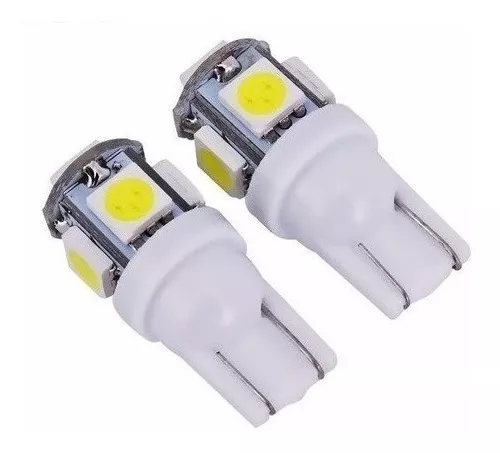 Led T10 5 Led W5w Luz Posicion 6000k Blanco X10 Unidades