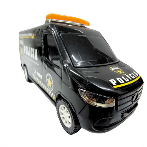 Van Resgate Diverplas Miniatura Brinquedo Vans Carrinhos Cor Preto