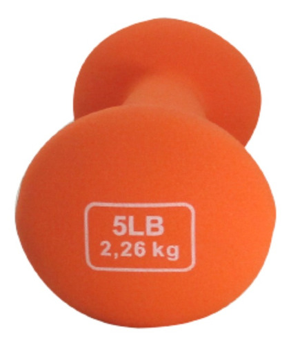 Mancuerna Mano Neopreno 5lbs/2.26kg Naranja Fitness Stingray