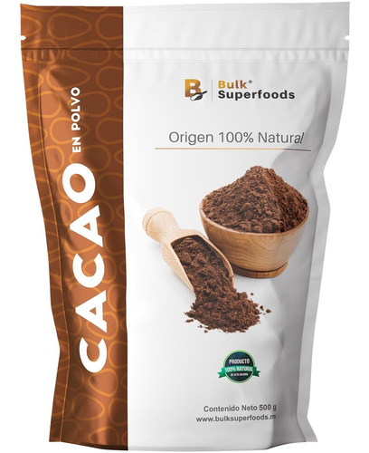 Cacao En Polvo 100% Natural Cacao Sin Azúcar 500g Cocoa Bulk