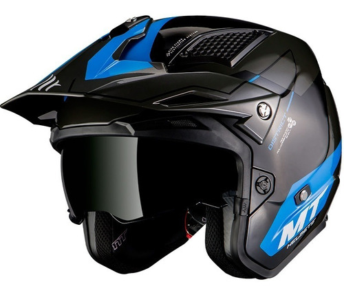 Casco Abierto Mt Helmets District Con Visera Y Visor Md!