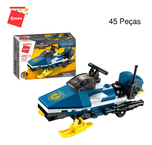 Kit De Blocos De Montar Combat Zones Policial Qman 381 Peças