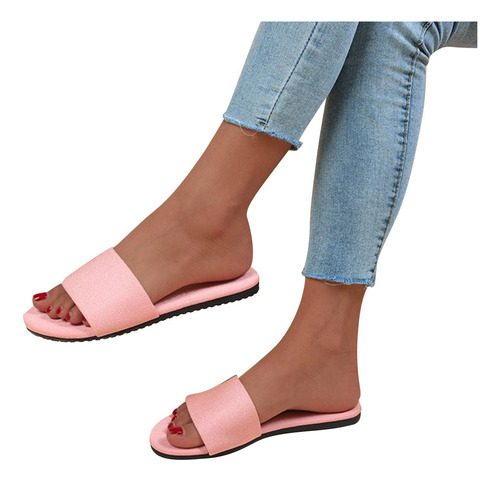 Zapatillas De Verano Para Mujer Con Punta Abierta, Sandalias