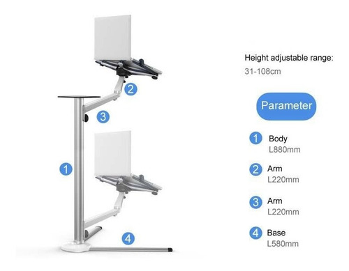 Base Soporte Tablet Celular Laptop Universal Restaurantes