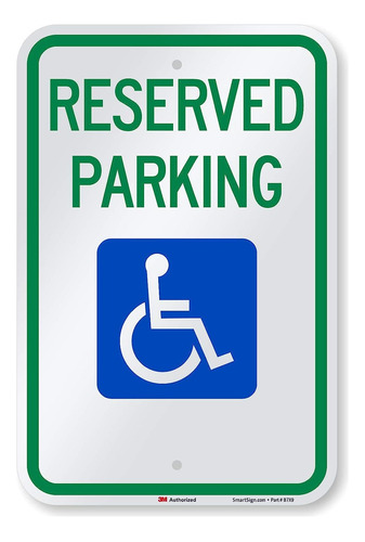 Smartsign - T1-1001-eg_12x18 Reserved Parking Federal