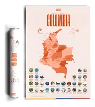 Comprar Mapa De Colombia Para Raspar 59x41 Scratch Map Colombia