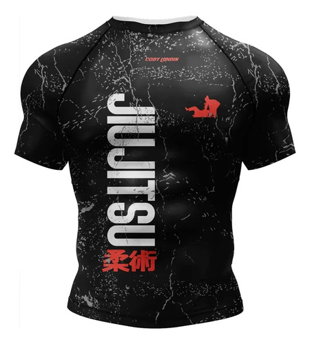 Polera Primera Capa Manga Corta Diseño Jiujitsu 