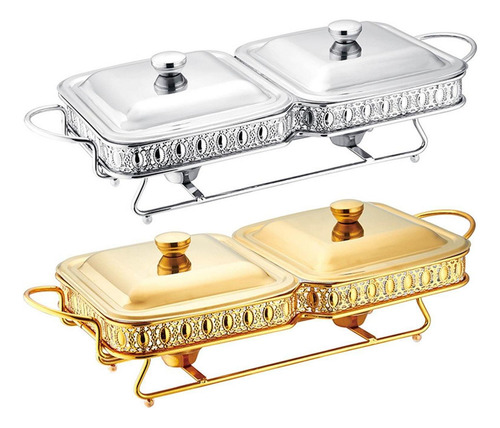 Plato De Frotamiento Para Servidor De Buffet, Accesorios Oro