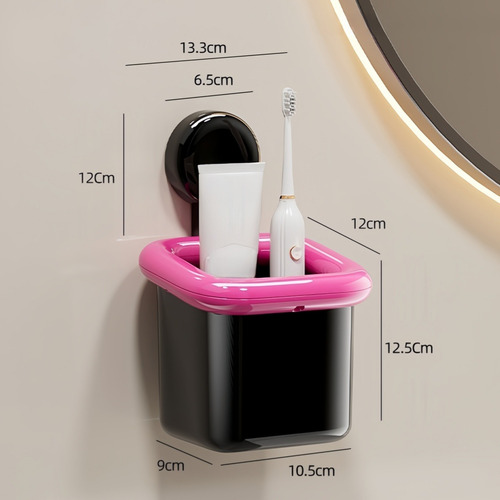 Soporte De Pared Para Cepillos De Dientes Con Ventosa