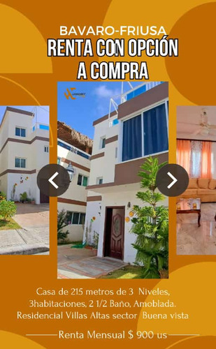 Se Renta Y Se Vende Casa En Punta Cana.