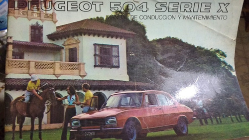 Manual Original De Guantera Peugeot 504 Serie X