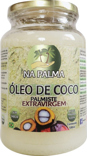 Óleo De Coco Na Palma Extravirgem 4 Und /500ml 100%sem Sabor