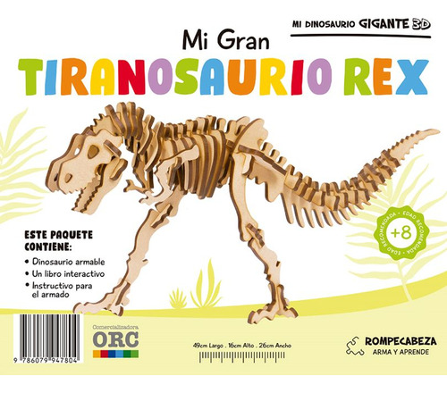 Libro: Mi Dinosaurio Gigante 3d. Mi Gran Tiranosaurio Rex /