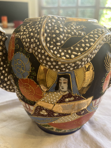 Tetera Antigua En Porcelana Japonesa Satsuma (Usado)