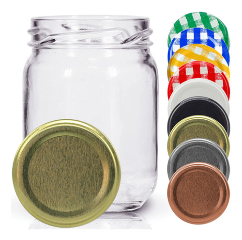 Imagem 1 de 6 de 48 Potes De Vidro Conserva 200ml Com Tampa E Lacre