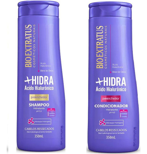 Kit Bio Extratus 1 Shampoo 1 Condic Hidratante +hidra 350 Ml