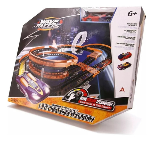 Pista Tipo Hotwheels | Wave Racers Epic Challenge Speedway Azul