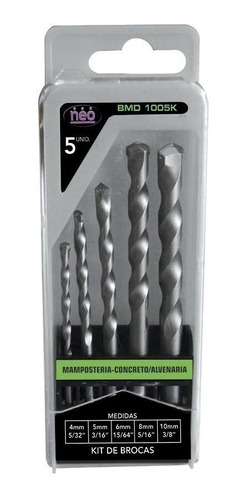 Set De 5 Brocas De Concreto Neo Bmd 1005 K