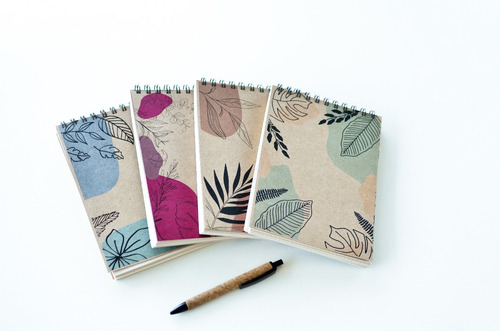 Cuaderno Libreta Anotador Ecológico A5 110 Hojas Con Agenda