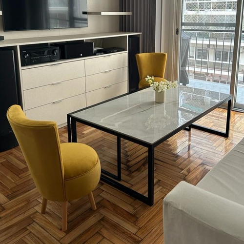 Puff Silloncito Nordico Con Respaldo Elegante Matera Pana Dorado