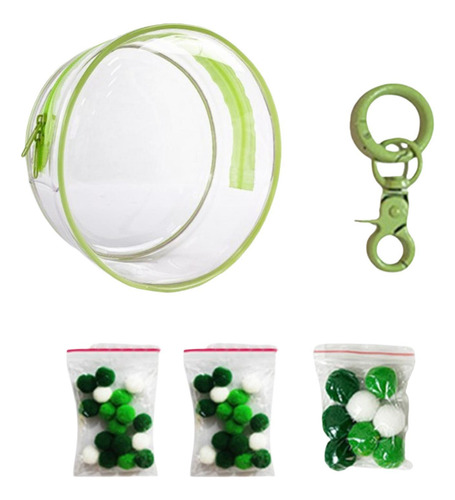 Bolsa De Almacenamiento De Muñecas Transparente De Verde