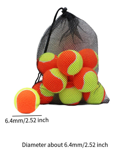18 Piezas De Pelotas De Tenis Resistentes Naranja Amarillo