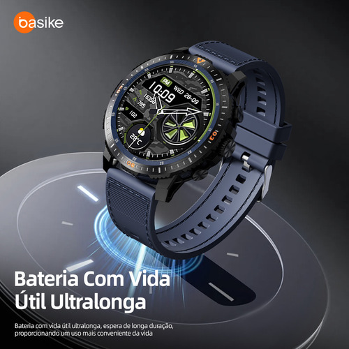 Relógio Inteligente Smartwatch Ultra Bazik Prime W92 Rpo Max Masculino Smartwatches Para Android, Ios Whatsapp Chatgpt 100 Modos Esportivos Gps Ip68 1.43 Amoled 466*466 Px 470mah Cor