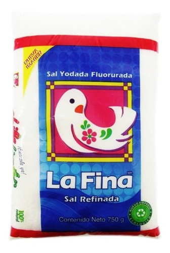 Sal La Fina Refinada Fluorada 750 Gr