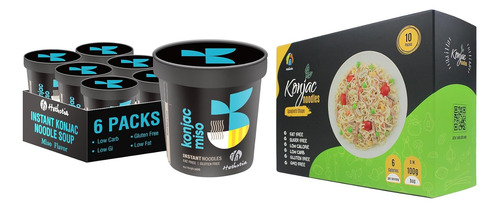 Hethstia 16 Piezas Shirataki Spaghetti Y Miso Instant Ramen,