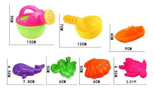 Set De 13 Piezas Castle Sand Tools Beach Multicolor Creative