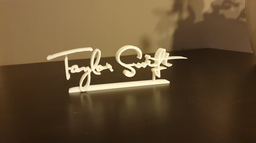 Firma Taylor Swift Decoración Música Blanco