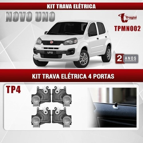 Imagem 6 de 7 de Kit Trava Elétrica Tragial Tp4mn Fiat Palio Gm Celta Fiesta