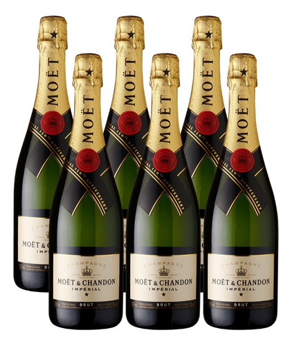 Champagne Moet Imperial Brut 750 Ml Kit Com 06 Un