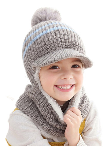 Sombrero Con Capucha Para Niñas Y Niños, Cálido, De Invierno