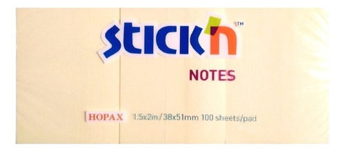 Notas Adhesivas Stick'n 38x51mm 100 Hojas Por 6 Unidades