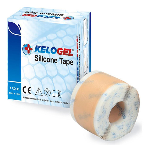 Silicone Tape Kelogel Médico Hospitalar 1,5mx4cm Rolo