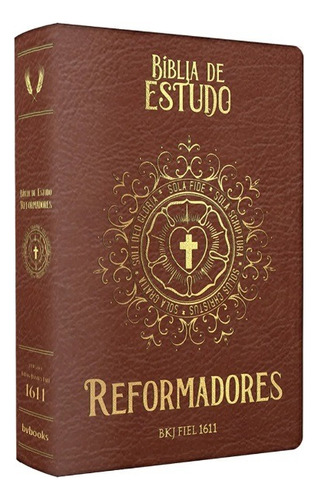 Bíblia King James 1611 De Estudos Reformadores - Luxo Marrom