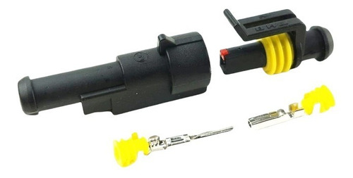 Imagen 1 de 4 de Conector Macho / Hembra Impermeable De 1 Cable / 1 Vía