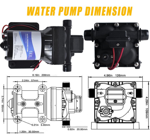 Boine 4008-101-e65 Bomba De Diafragma De 12 V Bomba De Agua