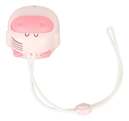 Miniventilador De Mano Rosa Con Cuello Colgante, Recargable